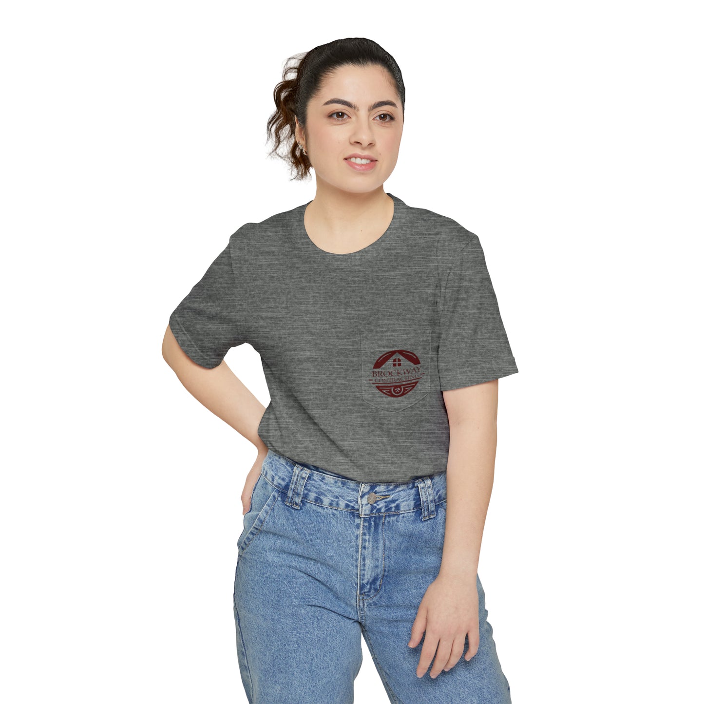 Brockway Contracting Unisex Jersey Short Sleeve Tee with Pocket