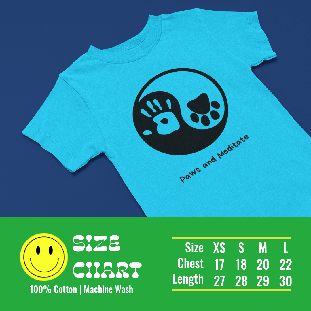 Paws and Meditate Unisex Tee - Mindful Pet Parent's Classic Jersey Short Sleeve
