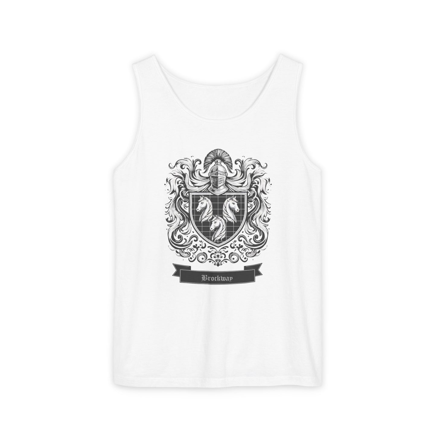 Brockway Coat of Arms - Unisex Garment-Dyed Tank Top