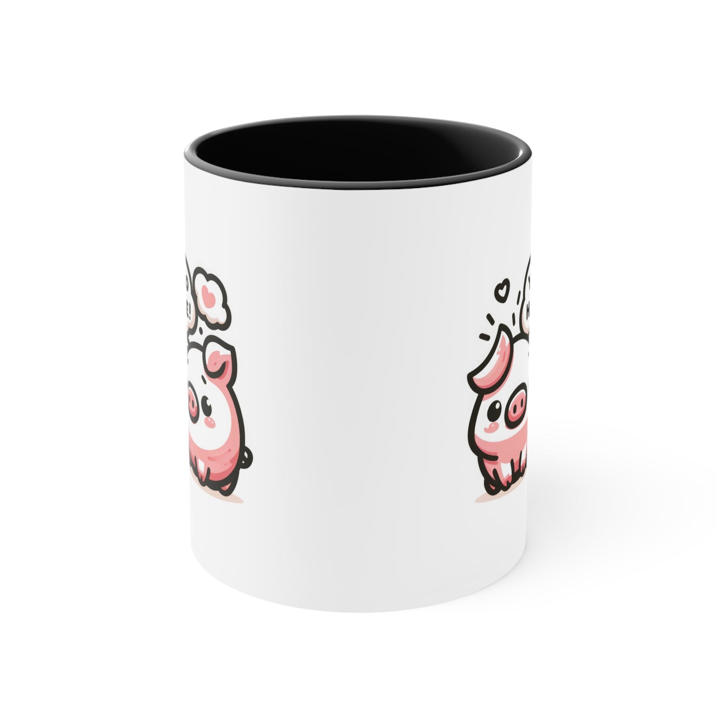 Two-Tone Ceramic Mug, 'You're So Hamsome', Quirky Animal Cup, Gift for Couples, Valentine's Day Mug