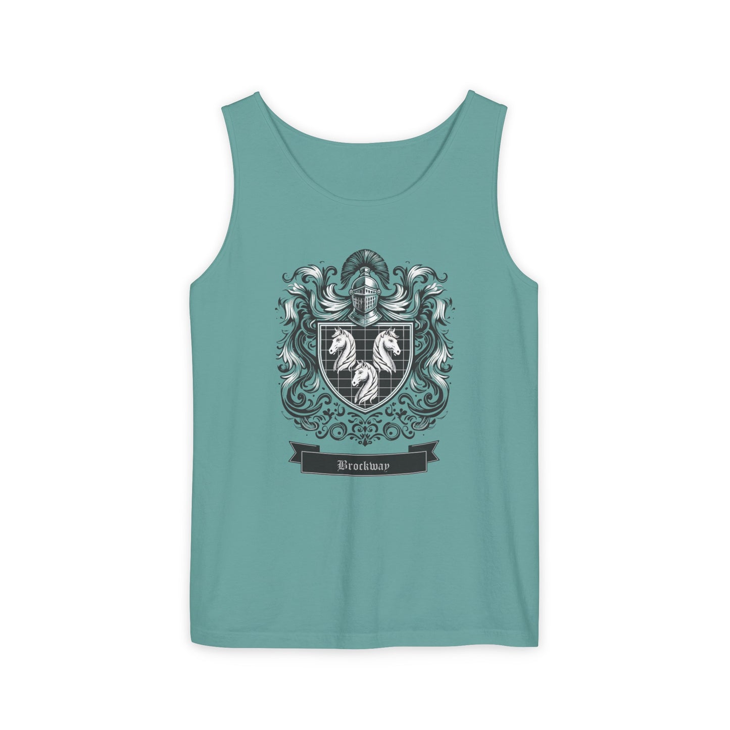 Brockway Coat of Arms - Unisex Garment-Dyed Tank Top