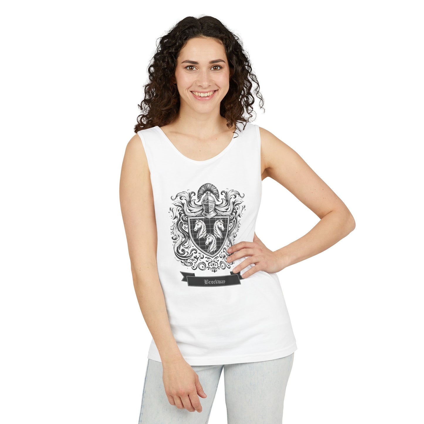 Brockway Coat of Arms - Unisex Garment-Dyed Tank Top