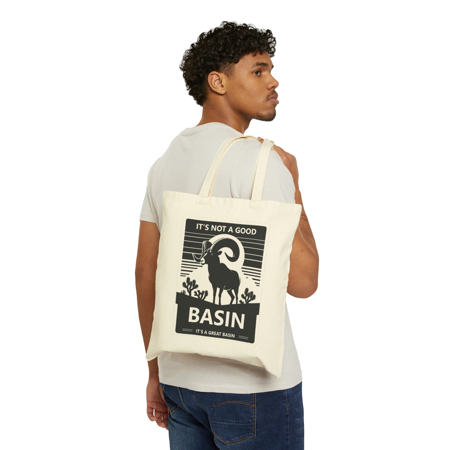 Great Basin Big Horn Cotton Canvas Tote Bag