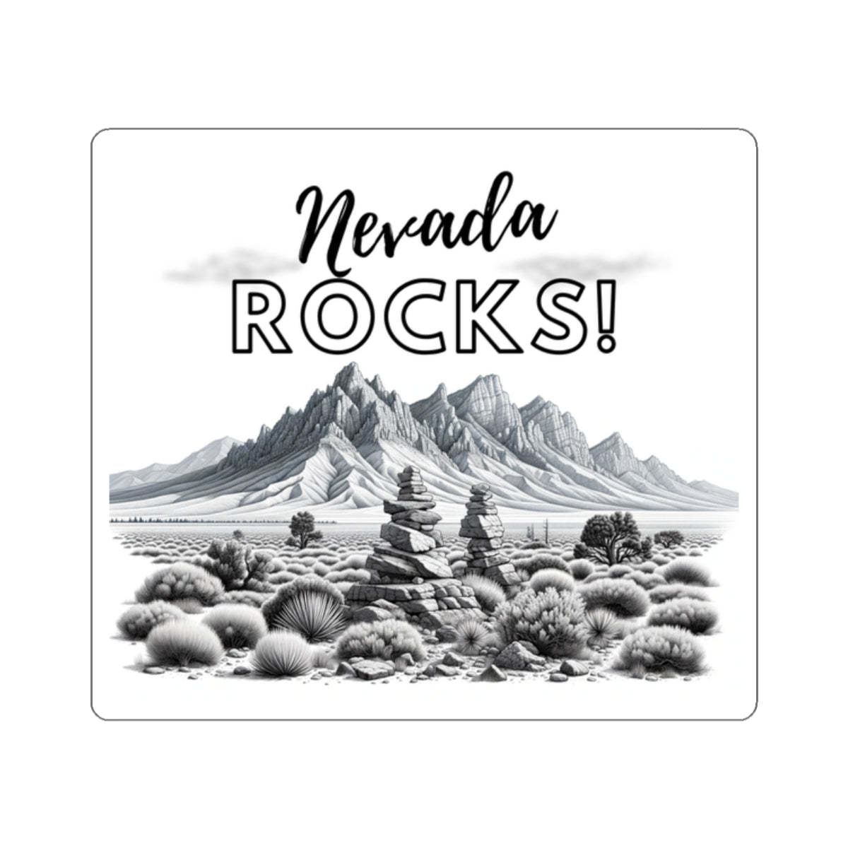 Nevada Rocks! Kiss-Cut Stickers