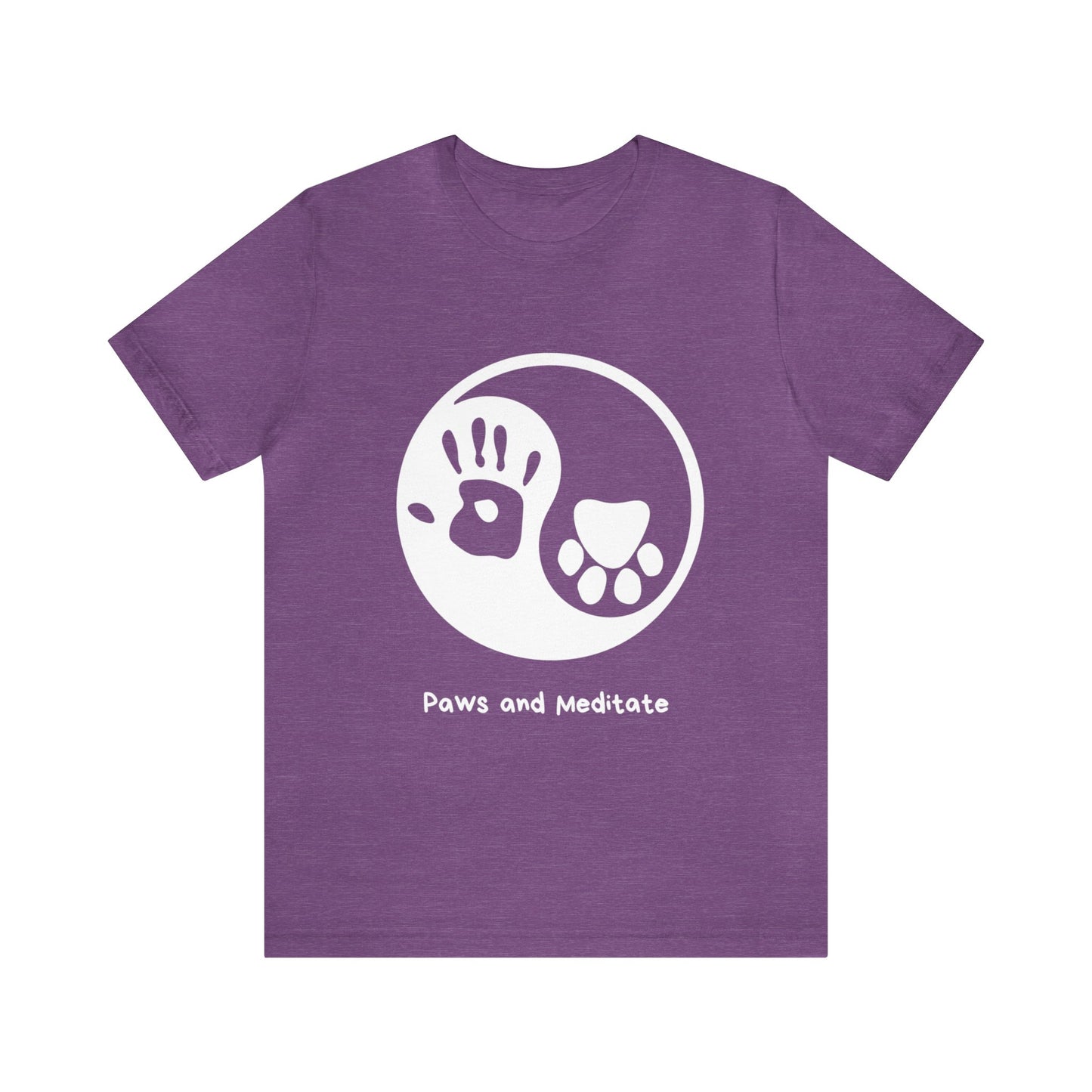 Paws and Meditate Unisex Tee - Mindful Pet Parent's Classic Jersey Short Sleeve