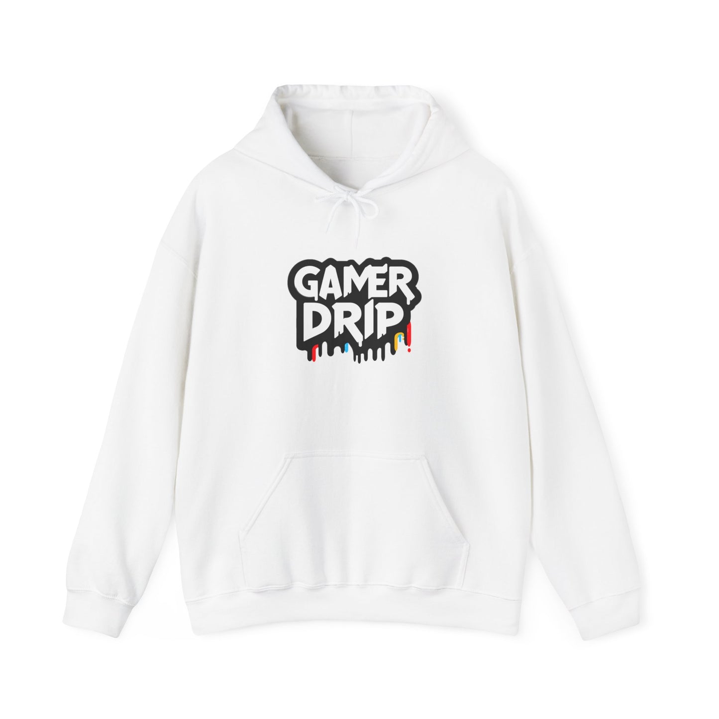 Gamer Drip Hoodie, Cozy Gaming Wear, Hoodie for gamers, Smiley face, Drippy Face