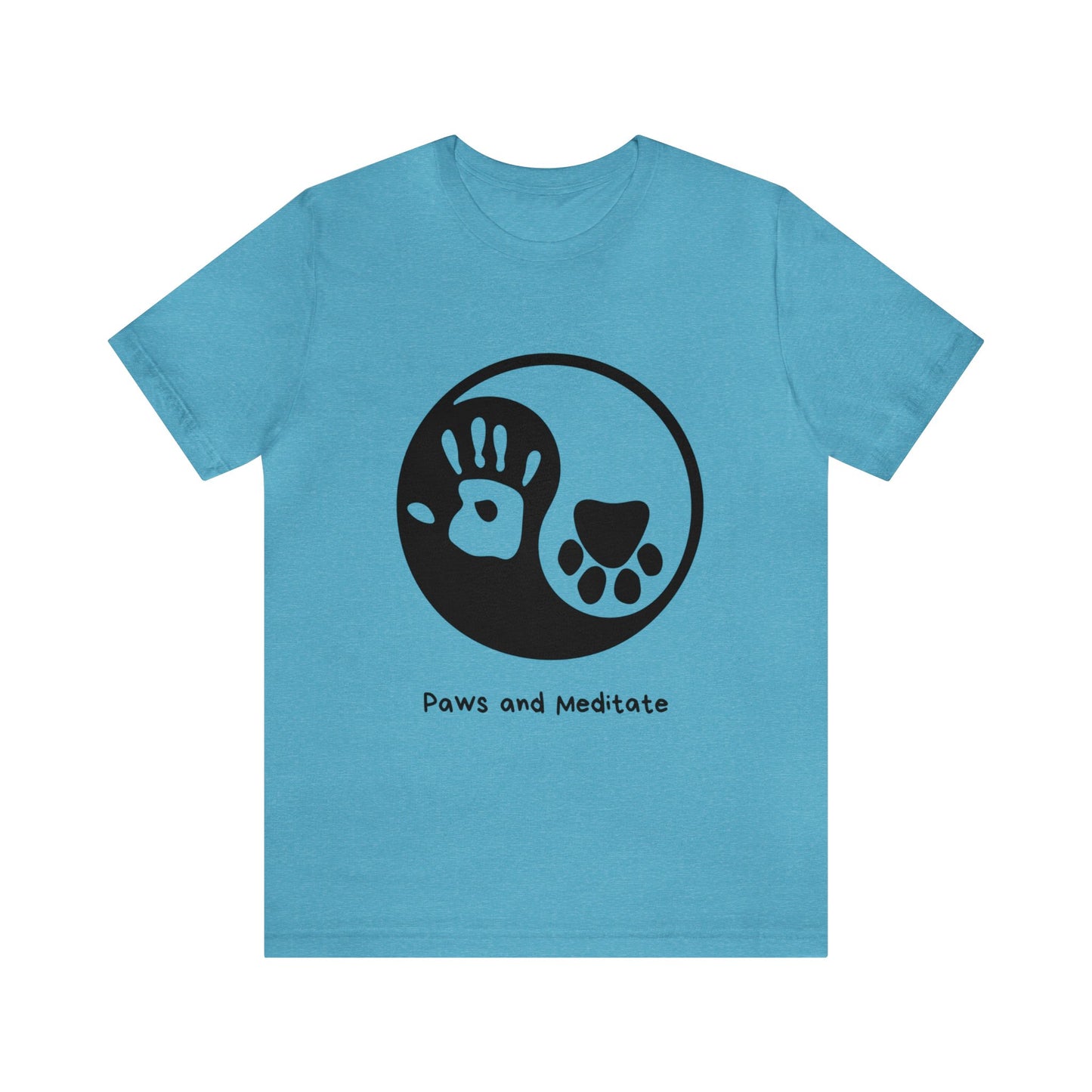 Paws and Meditate Unisex Tee - Mindful Pet Parent's Classic Jersey Short Sleeve