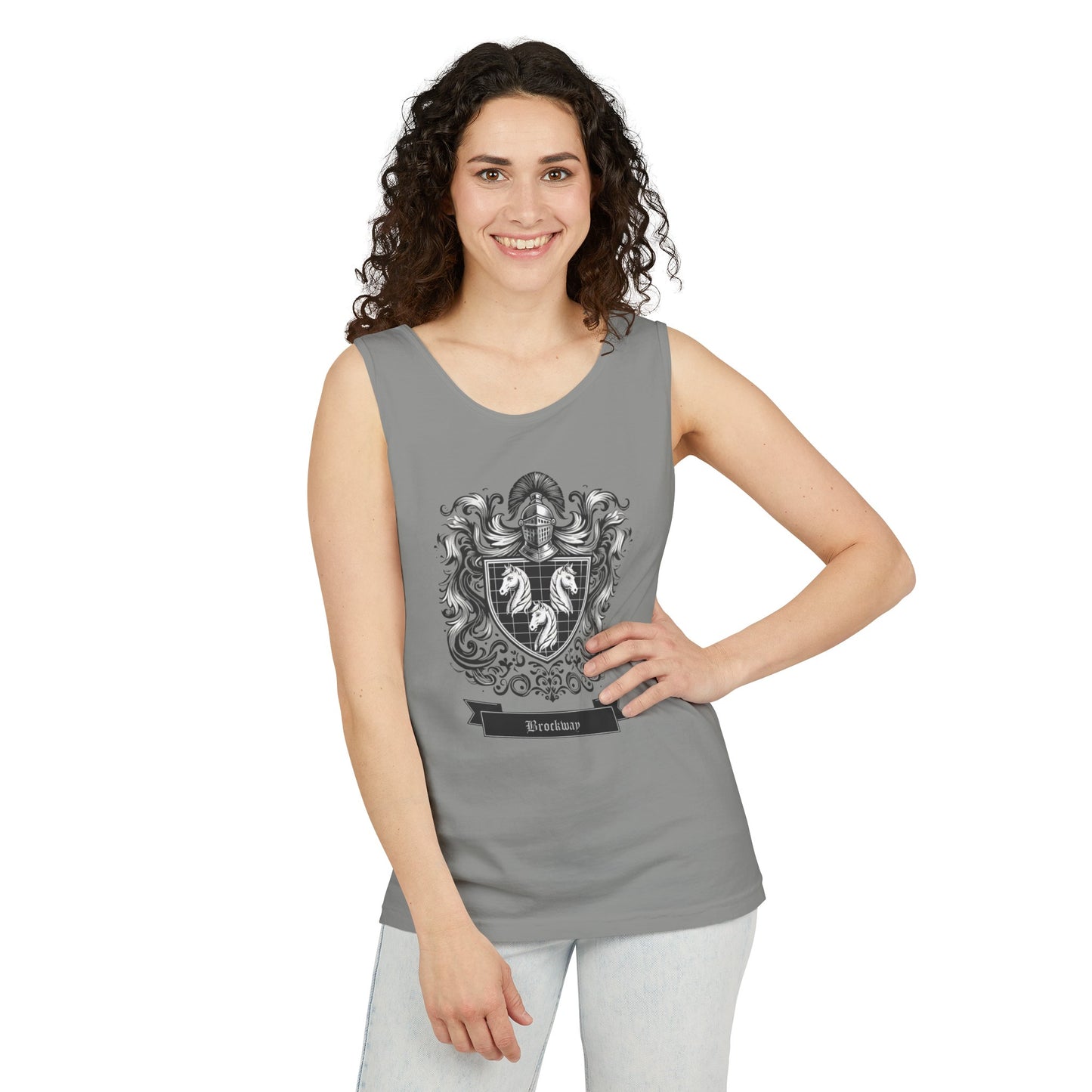 Brockway Coat of Arms - Unisex Garment-Dyed Tank Top