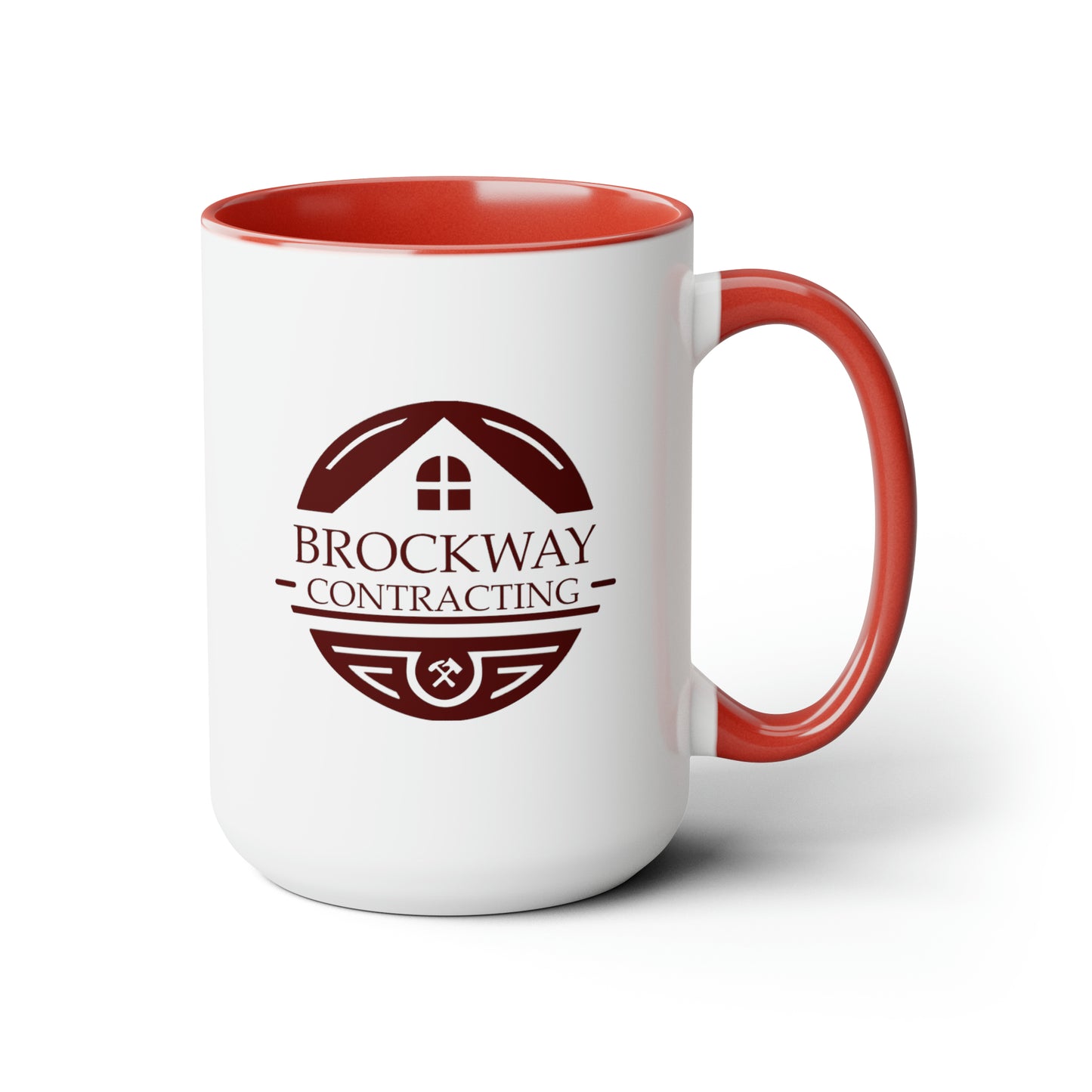 Brockway Contracting Two-Tone Coffee Mugs, 15oz