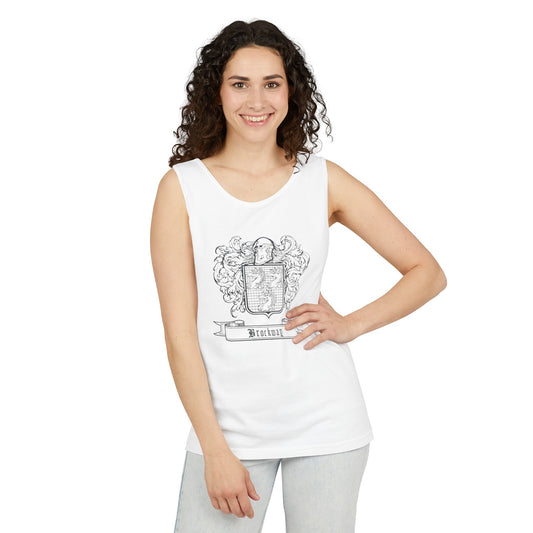 Brockway Traditional Coat of Arms - Unisex Garment-Dyed Tank Top