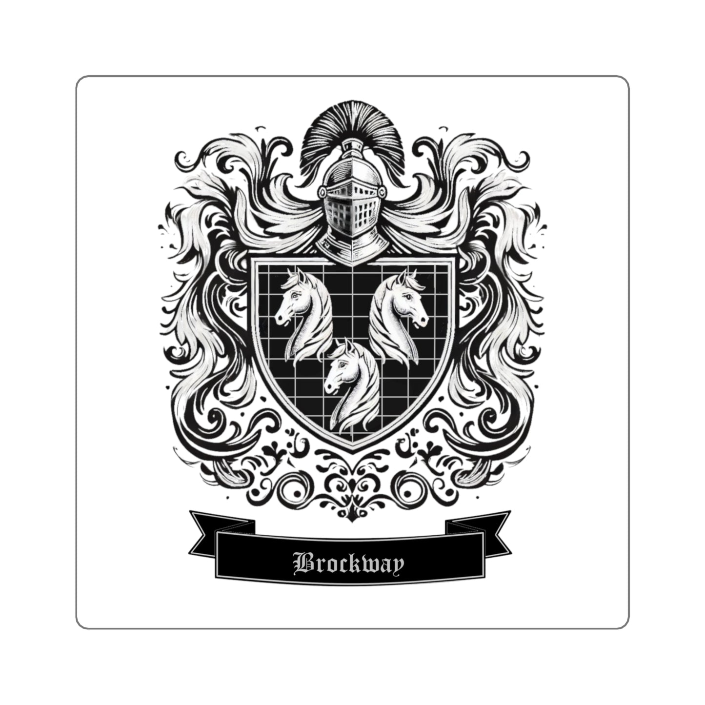 Brockway Coat of Arms - Square Stickers