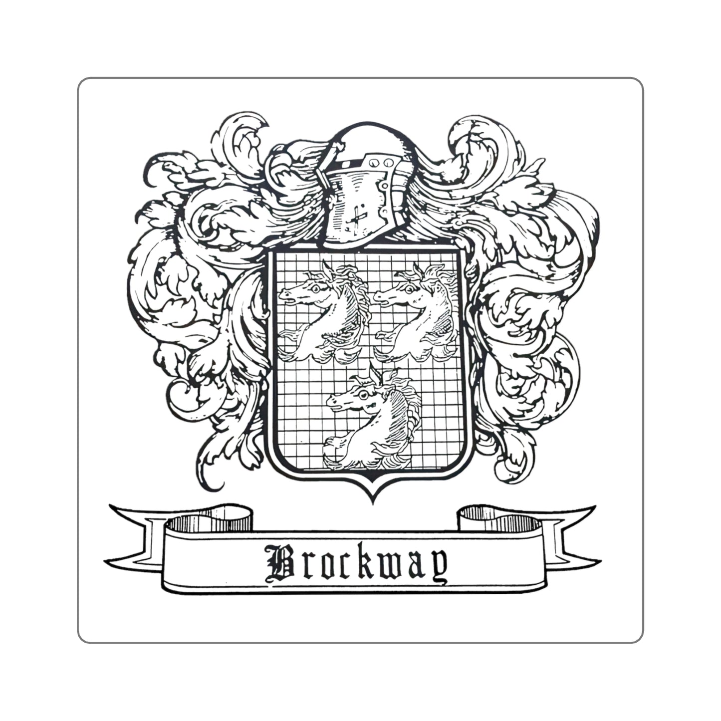 Brockway Traditional Coat of Arms - Square Stickers