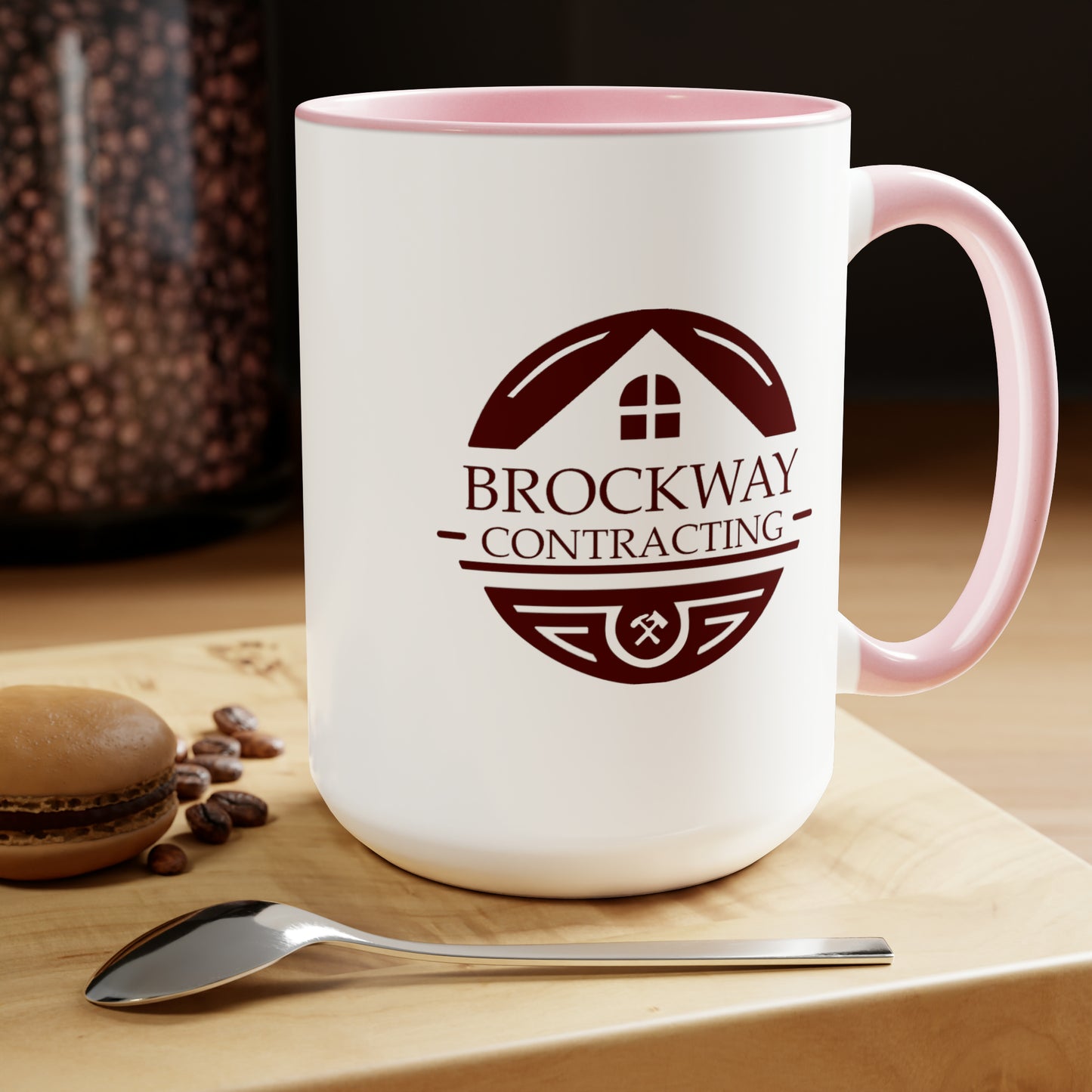 Brockway Contracting Two-Tone Coffee Mugs, 15oz