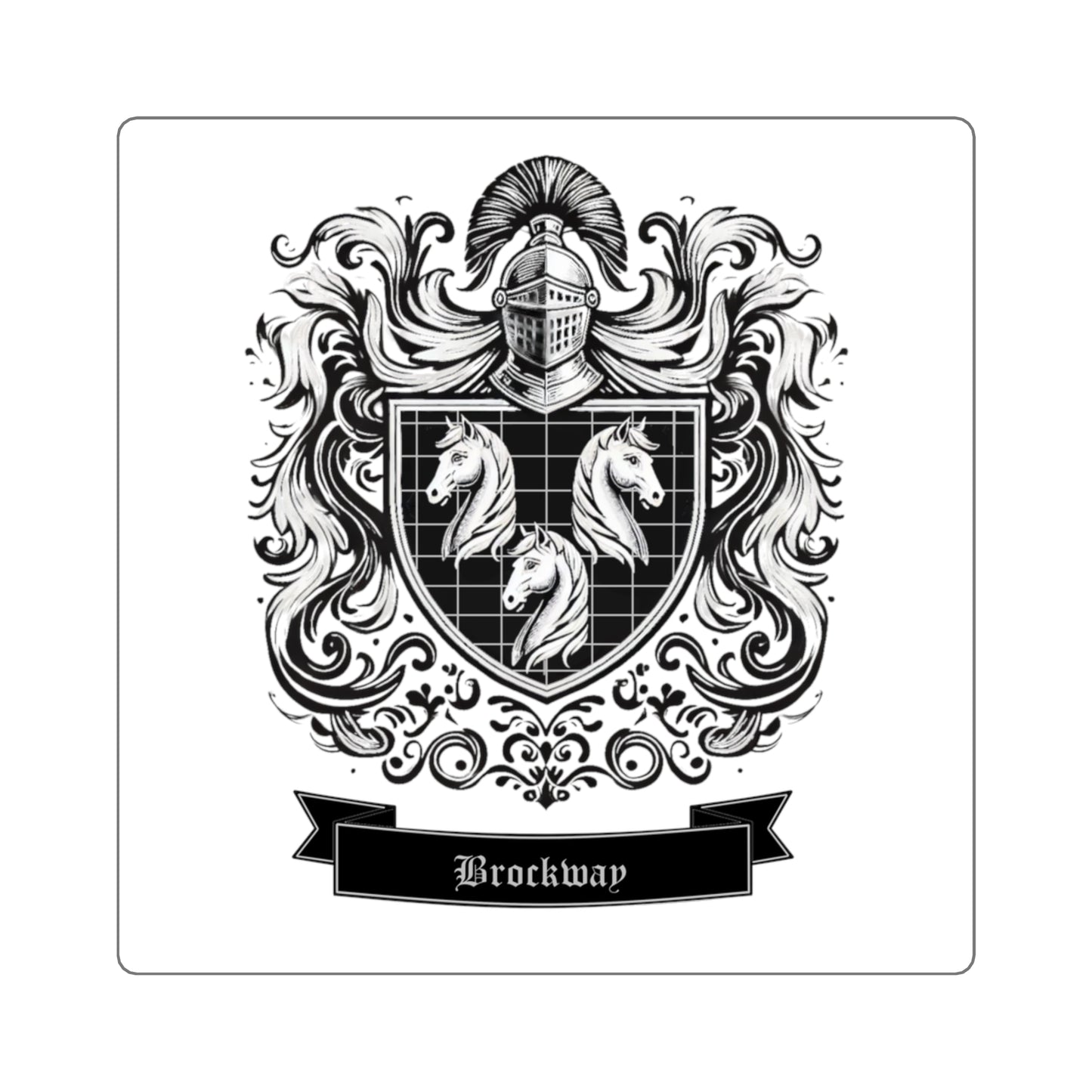 Brockway Coat of Arms - Square Stickers