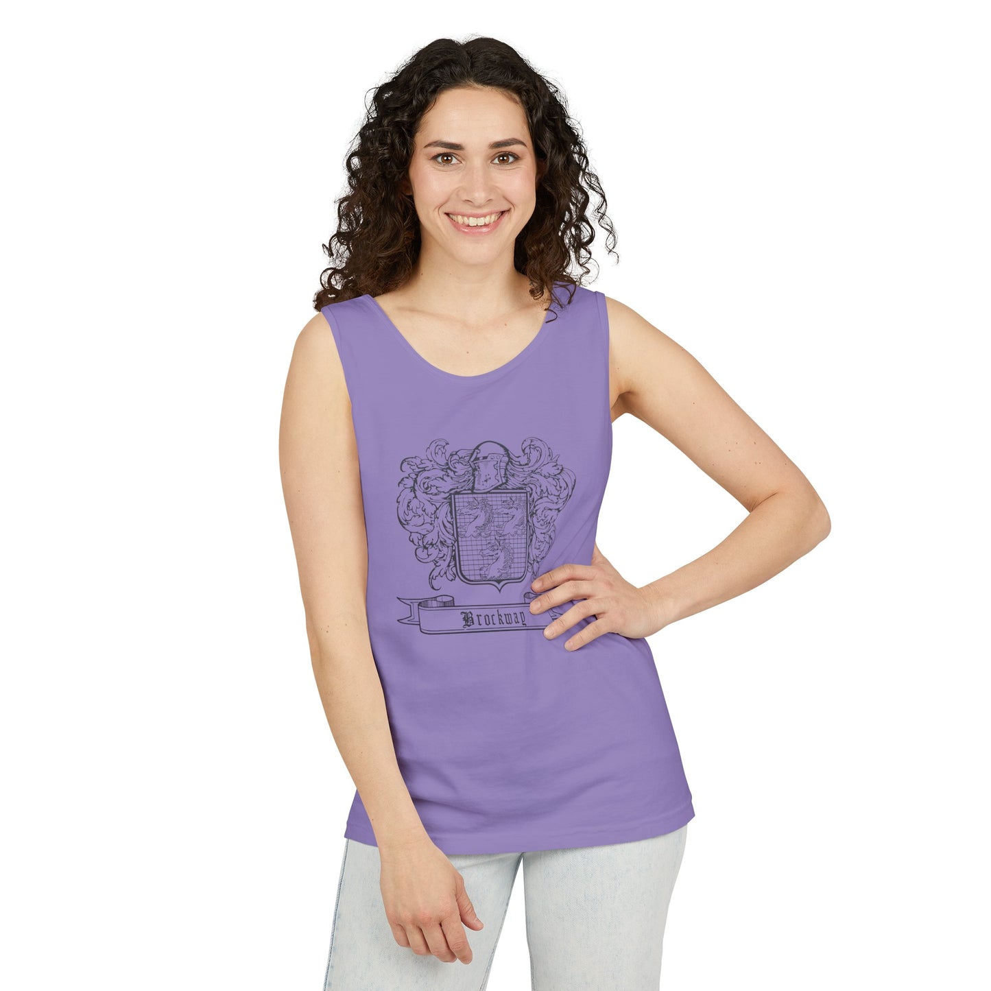 Brockway Traditional Coat of Arms - Unisex Garment-Dyed Tank Top