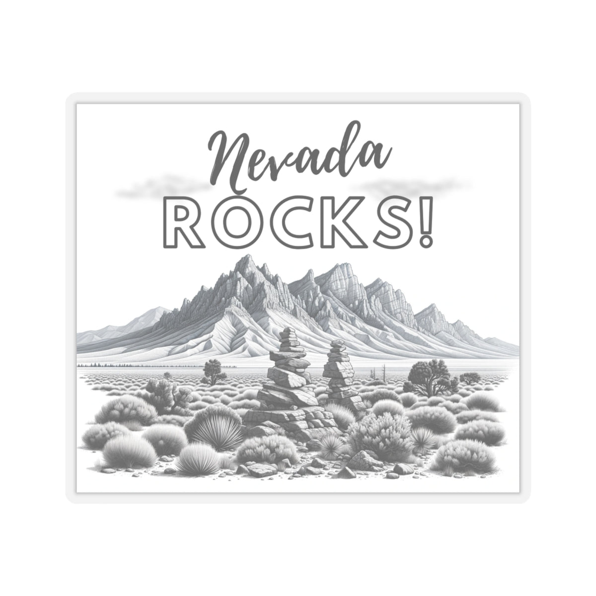 Nevada Rocks! Kiss-Cut Stickers