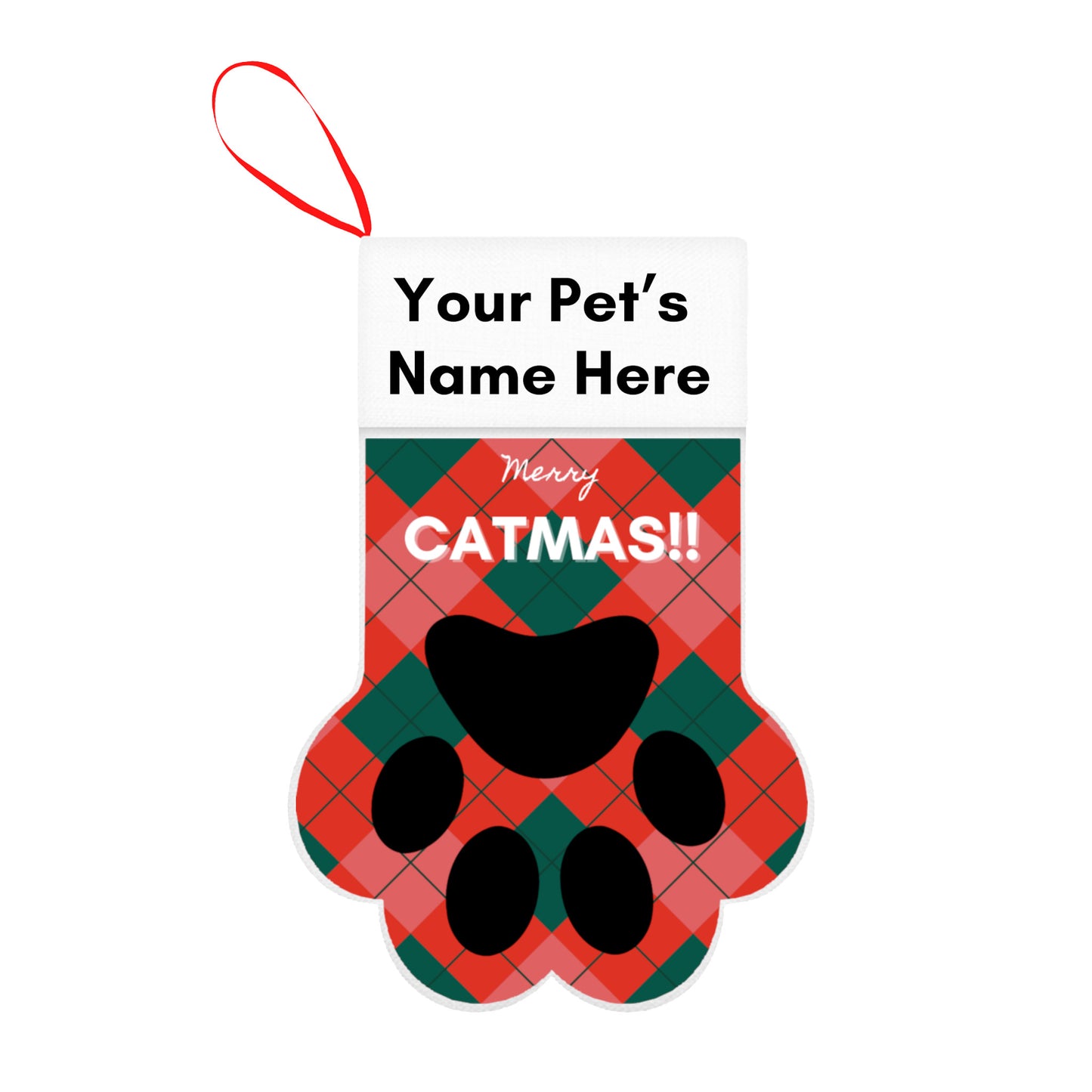 Christmas Stocking (Paw) - Purrfect Cat Lover's Gift