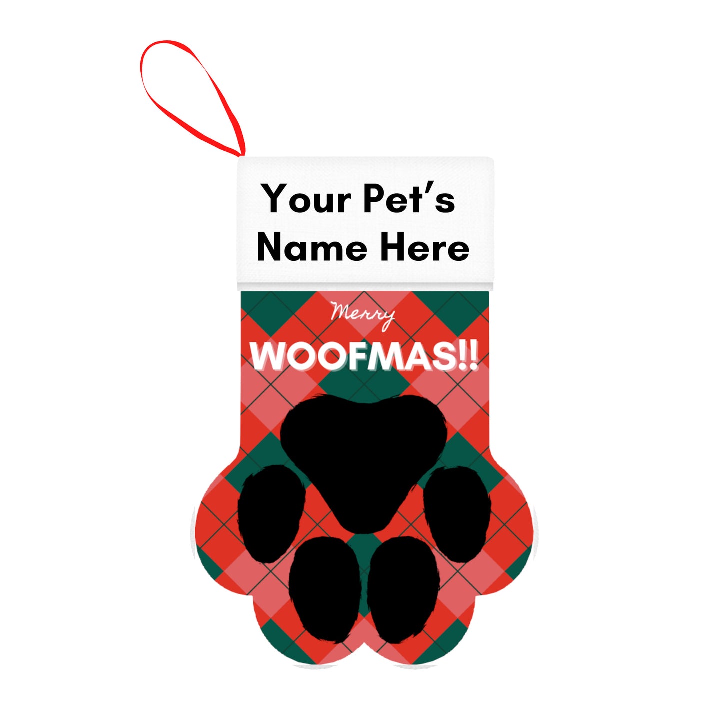 Christmas Stocking (Paw) -Howling Good Dog Lover's Gift!