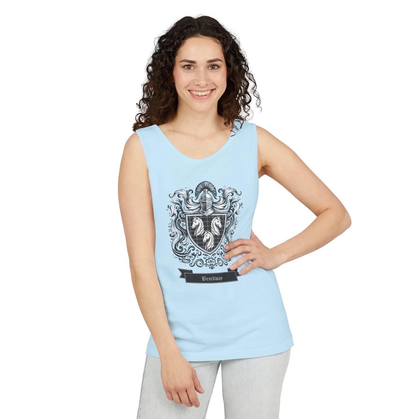 Brockway Coat of Arms - Unisex Garment-Dyed Tank Top