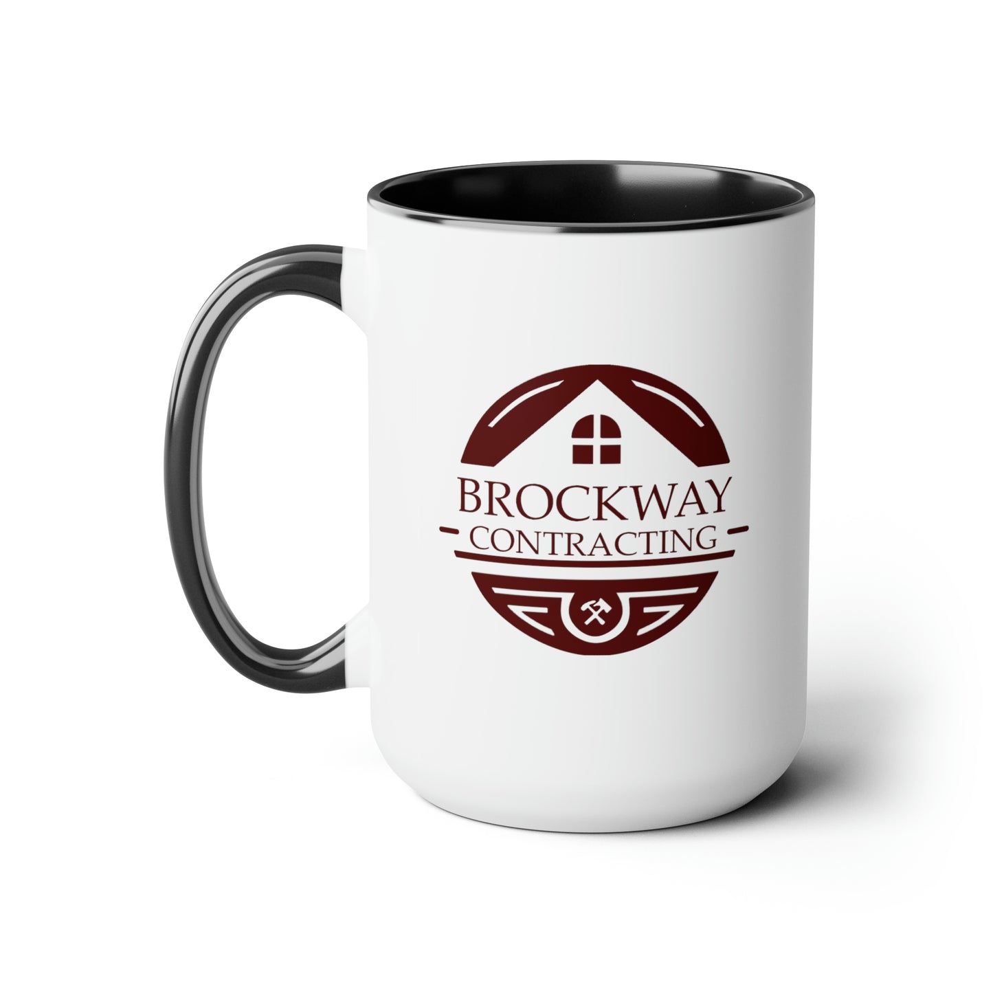 Brockway Contracting Two-Tone Coffee Mugs, 15oz