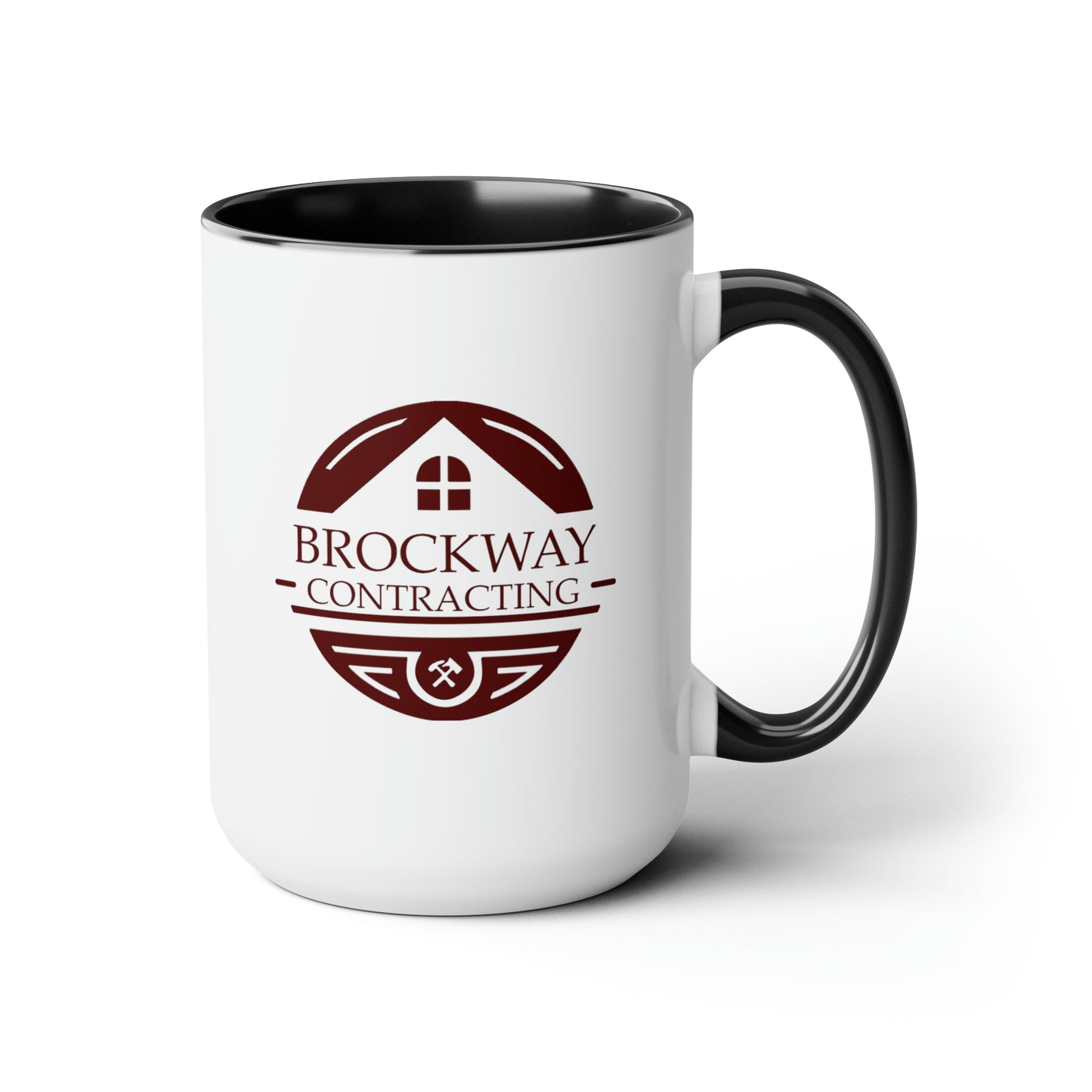 Brockway Contracting Two-Tone Coffee Mugs, 15oz