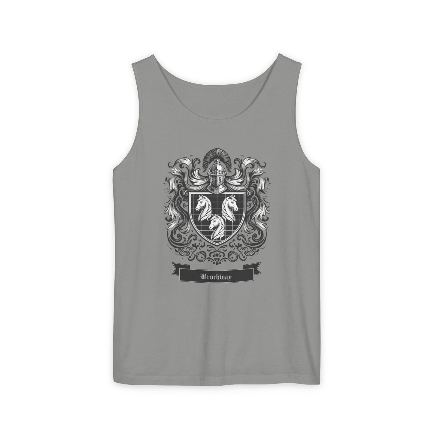 Brockway Coat of Arms - Unisex Garment-Dyed Tank Top