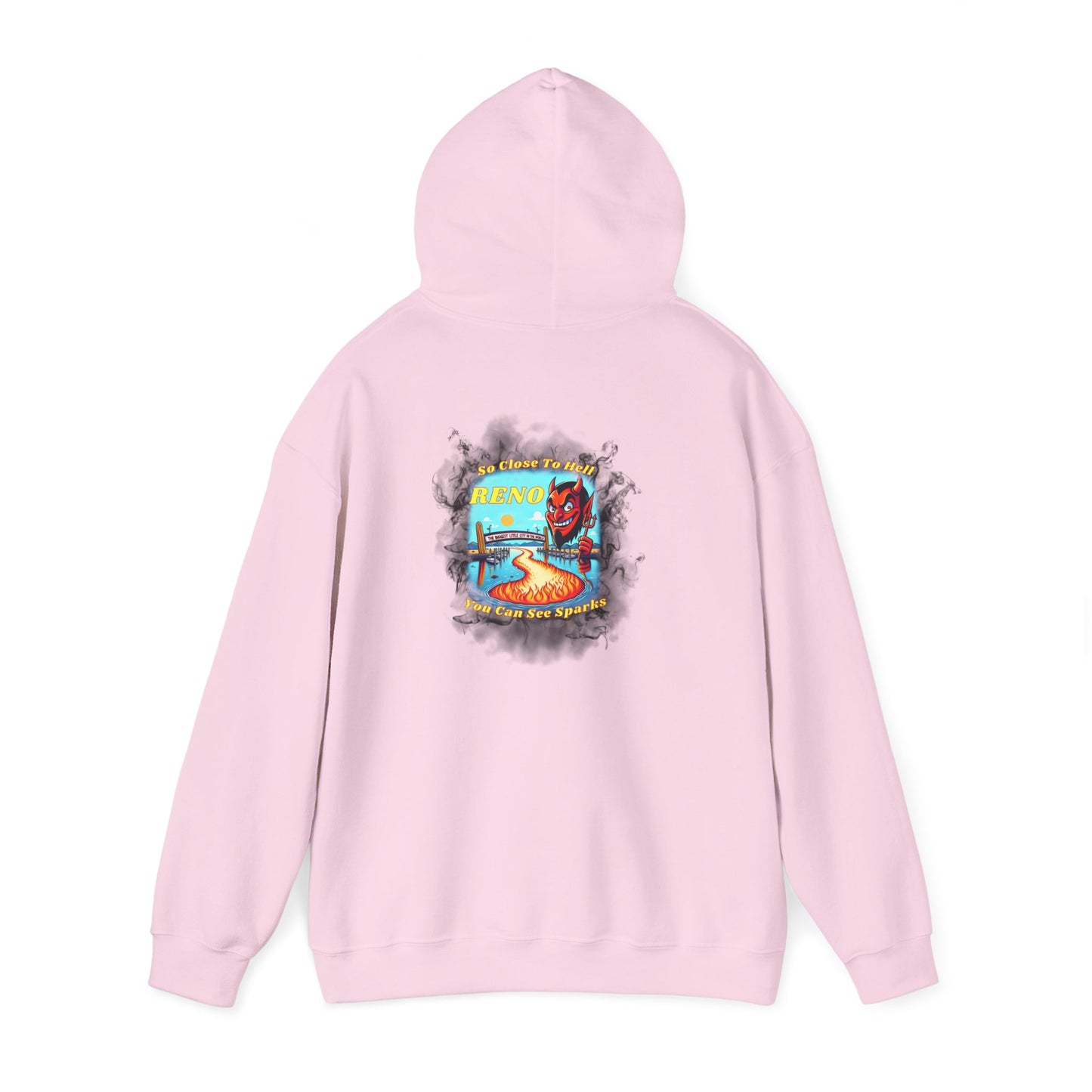 Reno - So close to hell you can see Sparks! - Hoodie (Smoke Background)