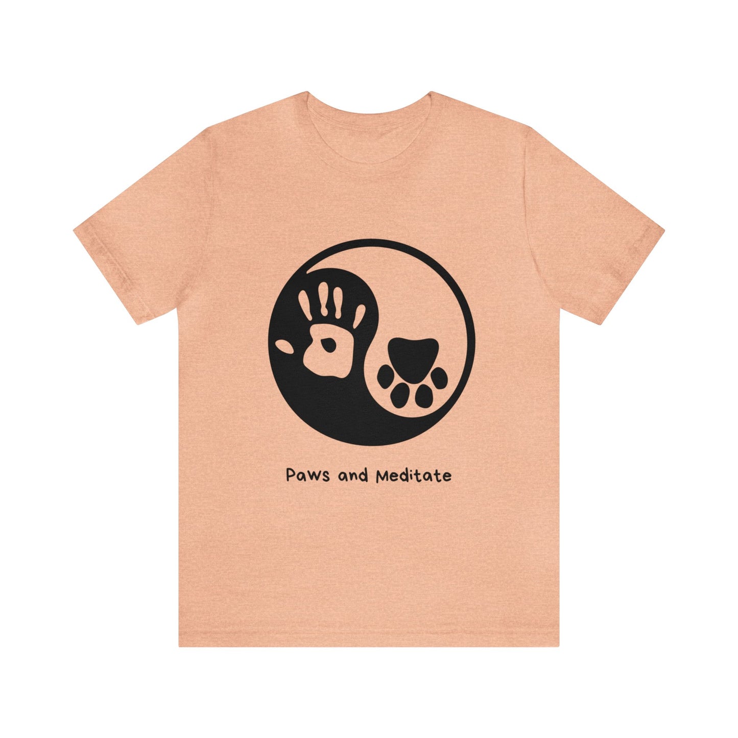 Paws and Meditate Unisex Tee - Mindful Pet Parent's Classic Jersey Short Sleeve