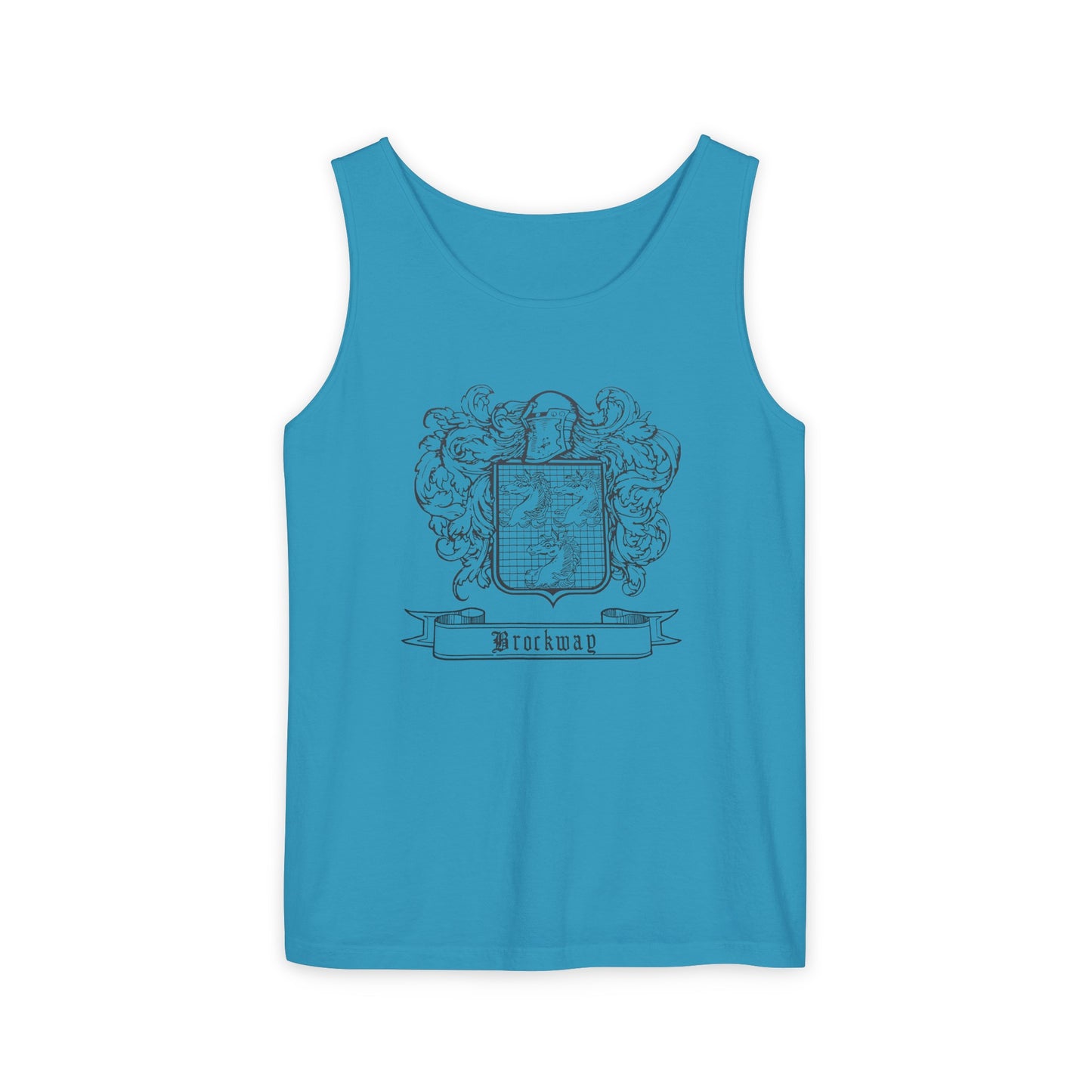 Brockway Traditional Coat of Arms - Unisex Garment-Dyed Tank Top