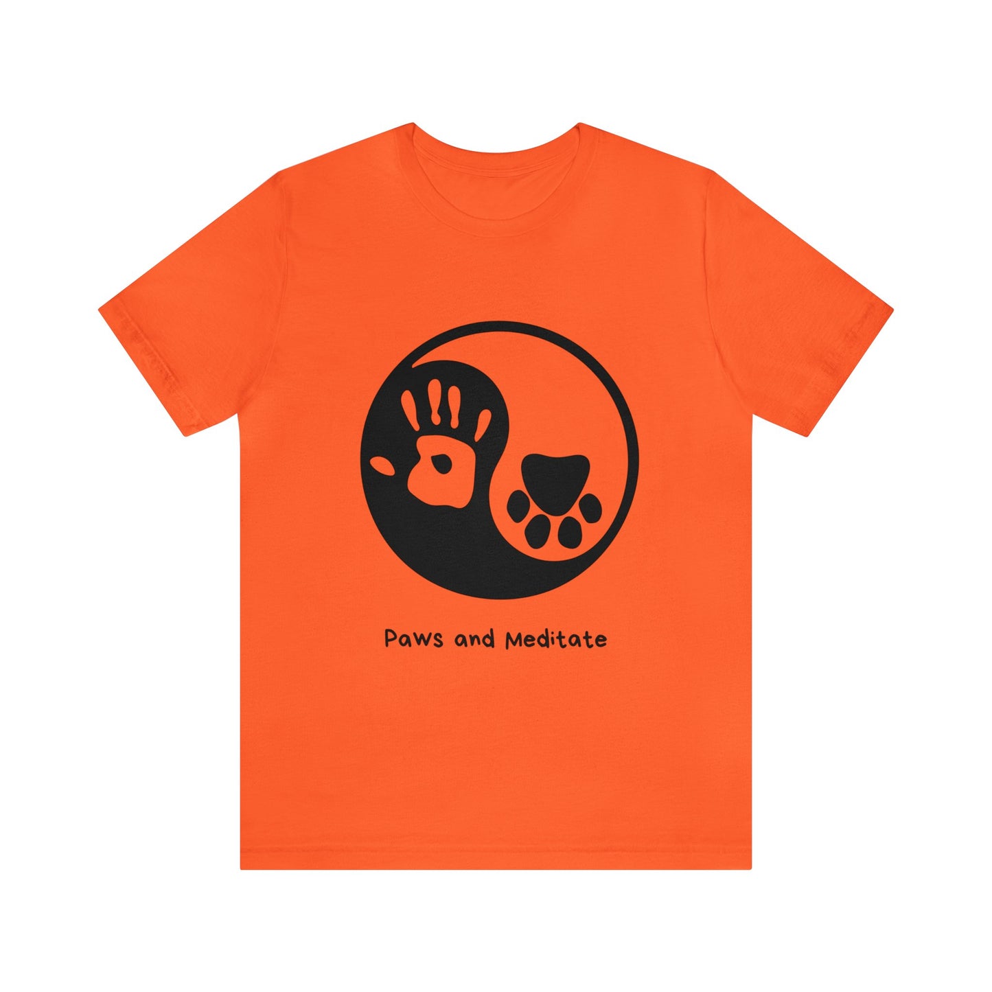 Paws and Meditate Unisex Tee - Mindful Pet Parent's Classic Jersey Short Sleeve