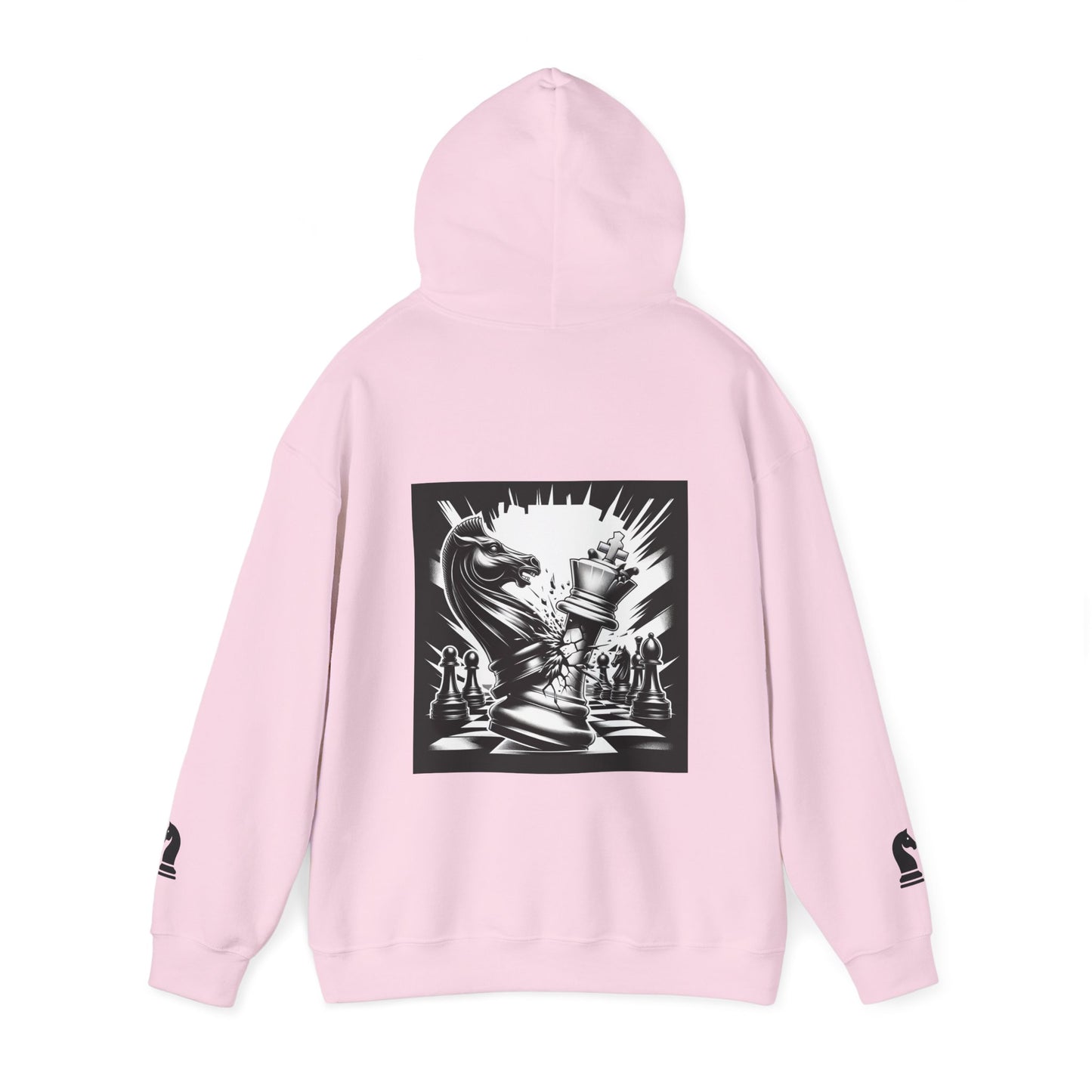 Dark Horse Hoodie, Unisex Chess Piece Silhouette Sweatshirt, Cozy Gamer's Pullover