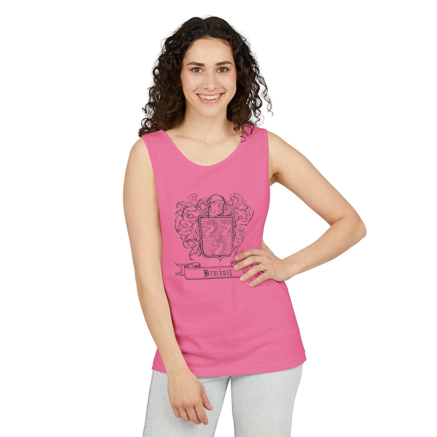 Brockway Traditional Coat of Arms - Unisex Garment-Dyed Tank Top