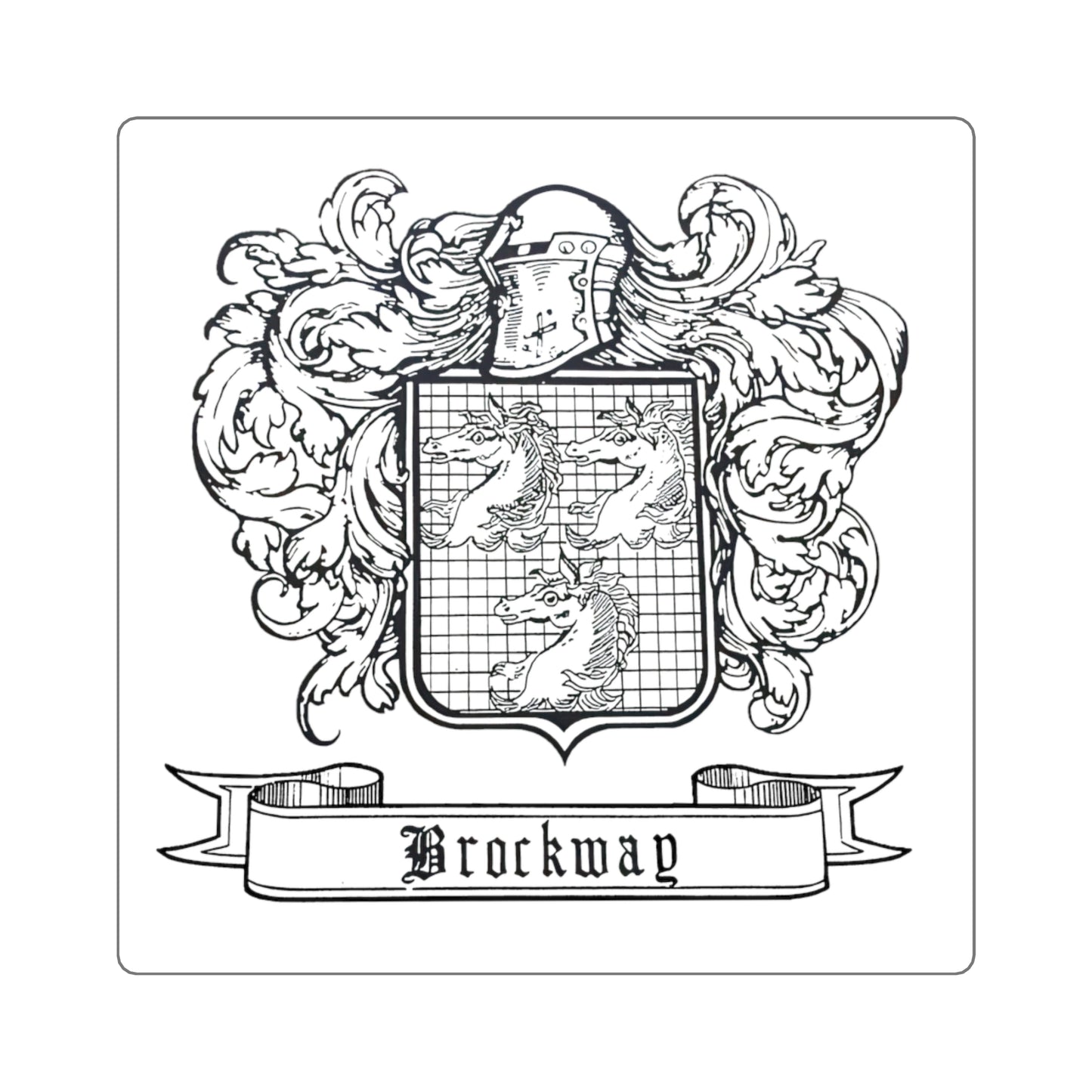 Brockway Traditional Coat of Arms - Square Stickers