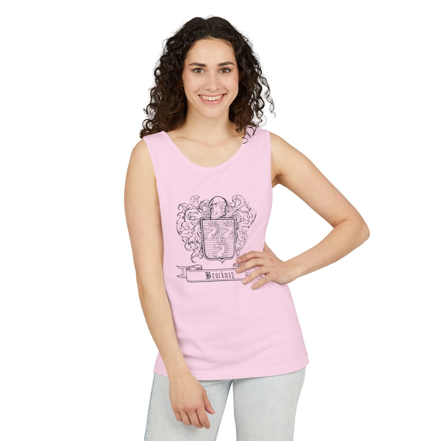 Brockway Traditional Coat of Arms - Unisex Garment-Dyed Tank Top