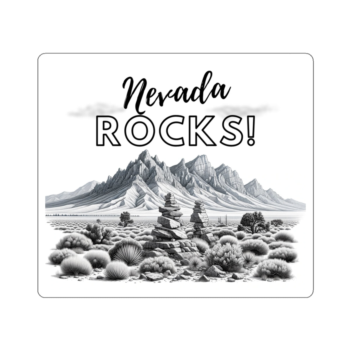 Nevada Rocks! Kiss-Cut Stickers