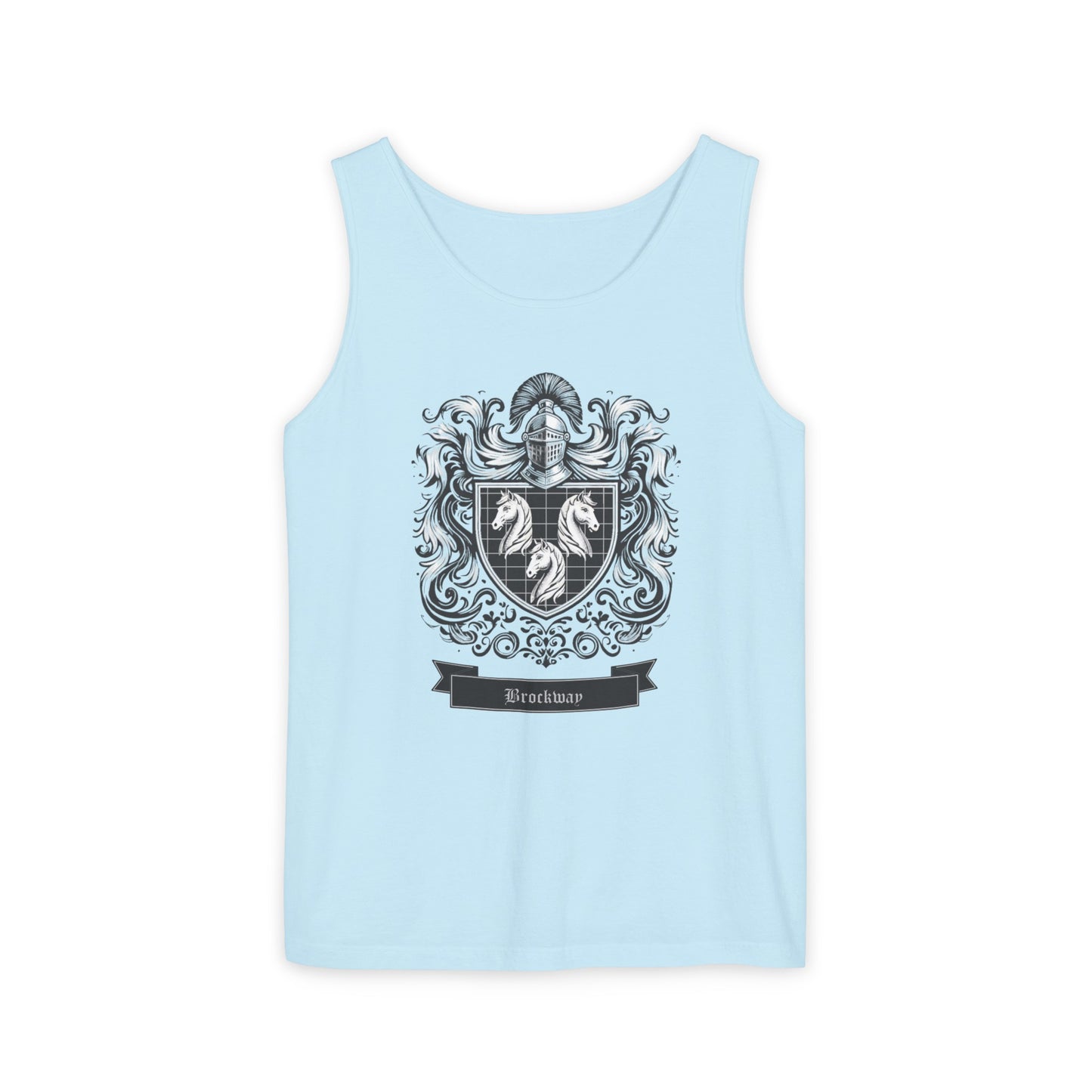 Brockway Coat of Arms - Unisex Garment-Dyed Tank Top