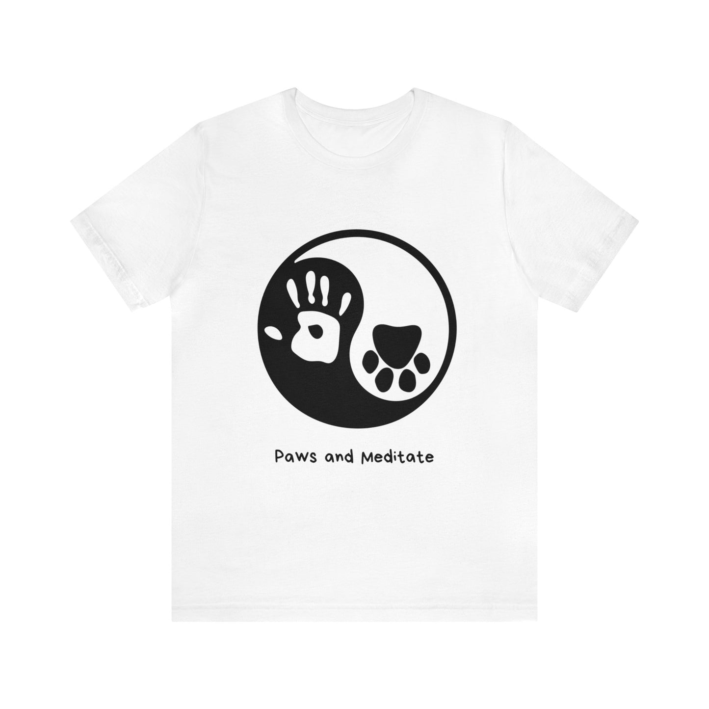 Paws and Meditate Unisex Tee - Mindful Pet Parent's Classic Jersey Short Sleeve