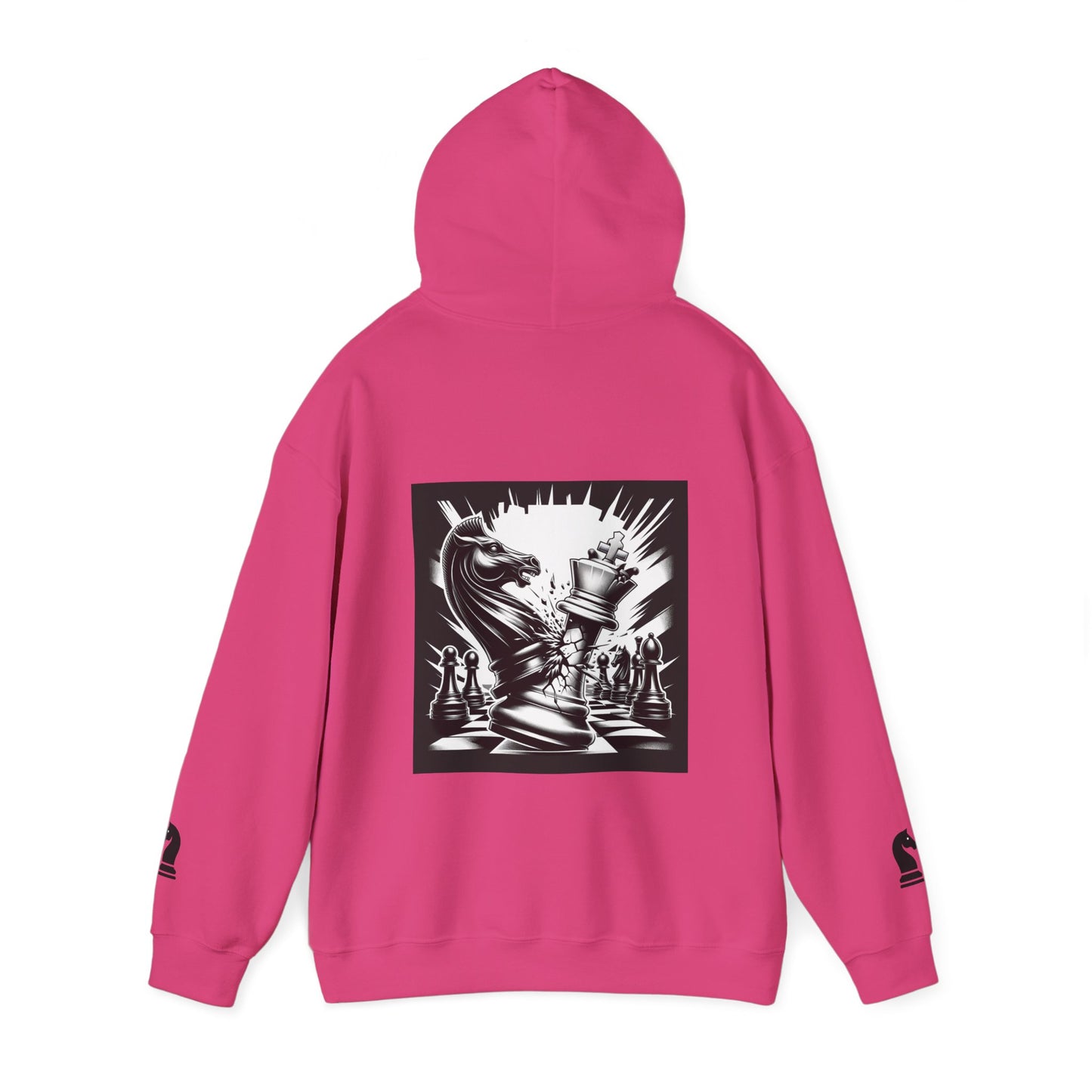 Dark Horse Hoodie, Unisex Chess Piece Silhouette Sweatshirt, Cozy Gamer's Pullover