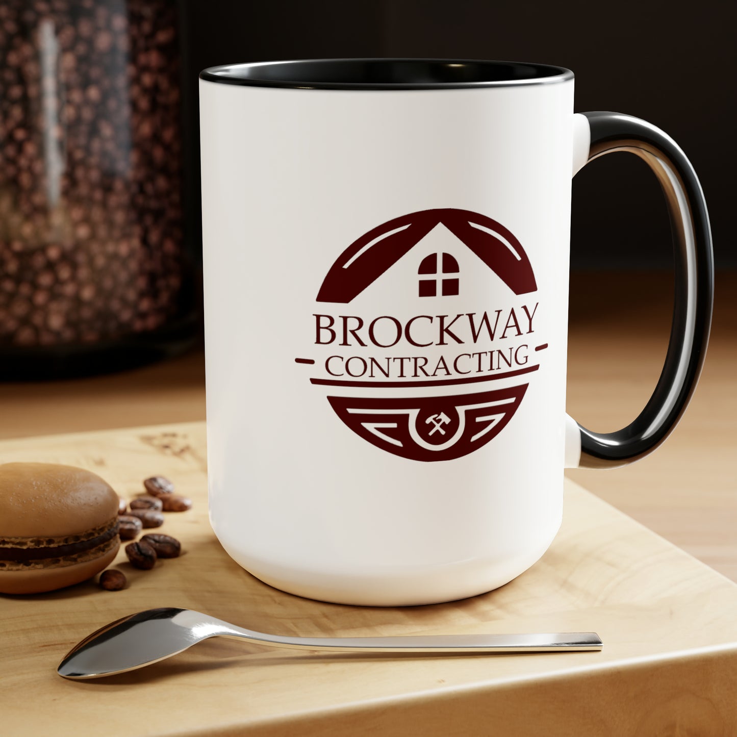 Brockway Contracting Two-Tone Coffee Mugs, 15oz