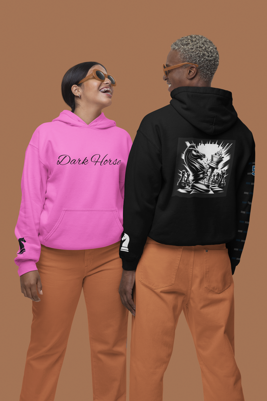 Dark Horse Hoodie, Unisex Chess Piece Silhouette Sweatshirt, Cozy Gamer's Pullover