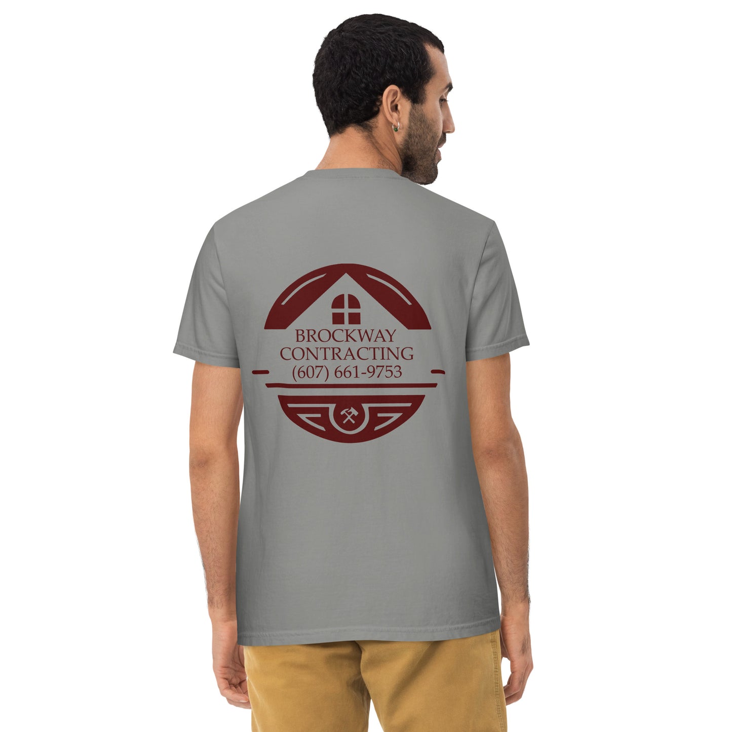 Brockway Contracting Unisex garment-dyed pocket t-shirt